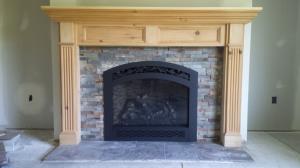 864 TRV GSR2 Fireplace With French Country Face And Ledgestone Fireback