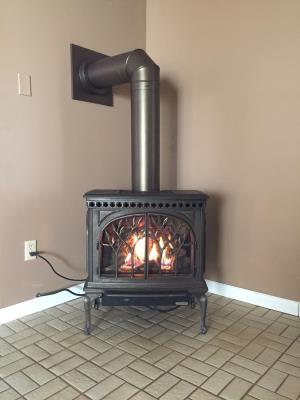 Tree Of Life GS2-SCR Gas Free Standing Stove In Patina Bronze