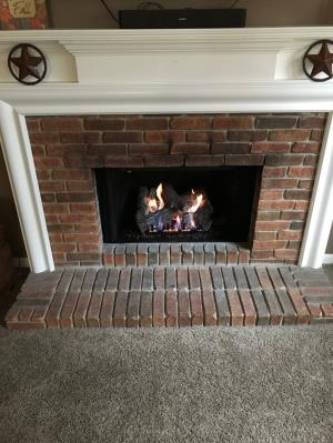 Empire 18 Inch Vent Free Slope Glaze Burner With Sassafras Log Set